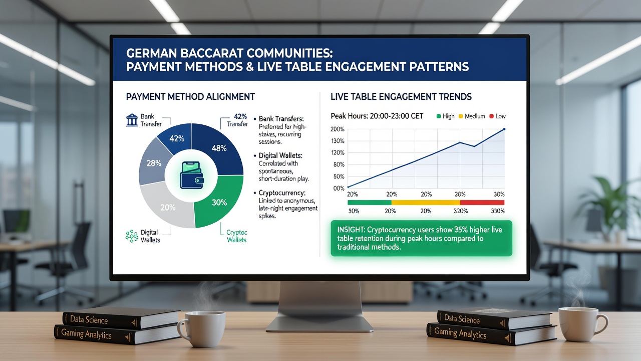 Statistische Übersicht zu Zahlungsoptionen und Engagement-Raten an Live-Baccarat-Tischen