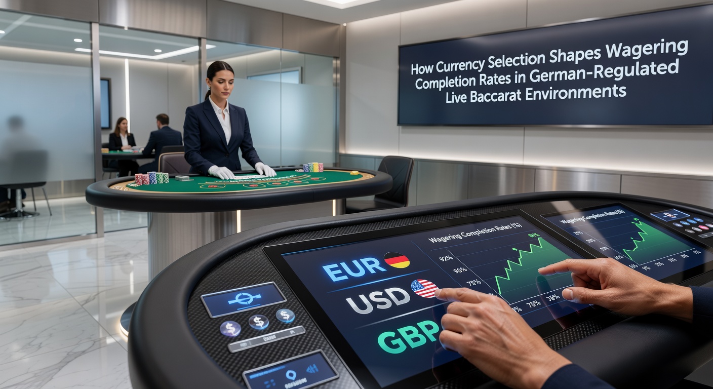 Diagramm illustriert Erfüllungsraten verschiedener Währungen bei Live-Baccarat auf deutschen Plattformen