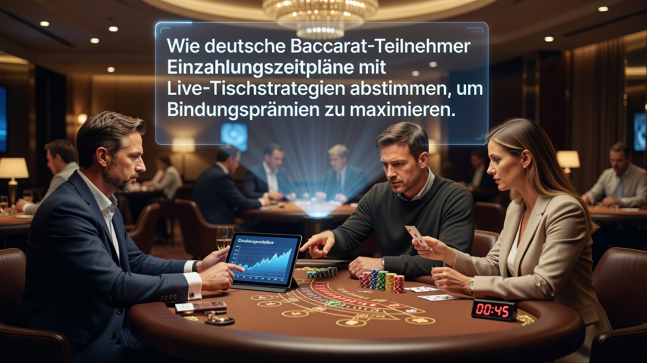 Darstellung deutscher Baccarat-Spieler bei der Koordination von Einzahlungen und Live-Tisch-Aktionen