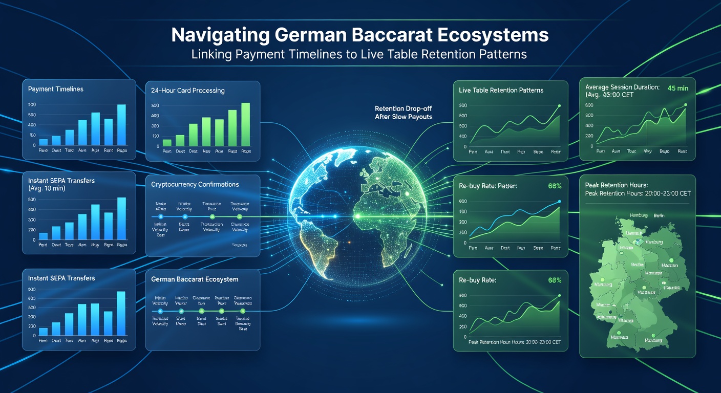 Diagramme zu Zahlungszeiten und Retentionsraten in Baccarat-Ökosystemen